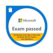 Exam 896: Distribution and Trade in Microsoft Dynamics 365 for Finance and Operations